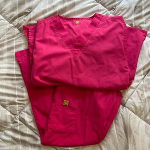Wonderwink scrubs S top and S petite pants